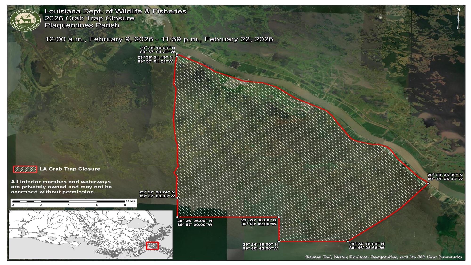 Barataria Map derelict closure map