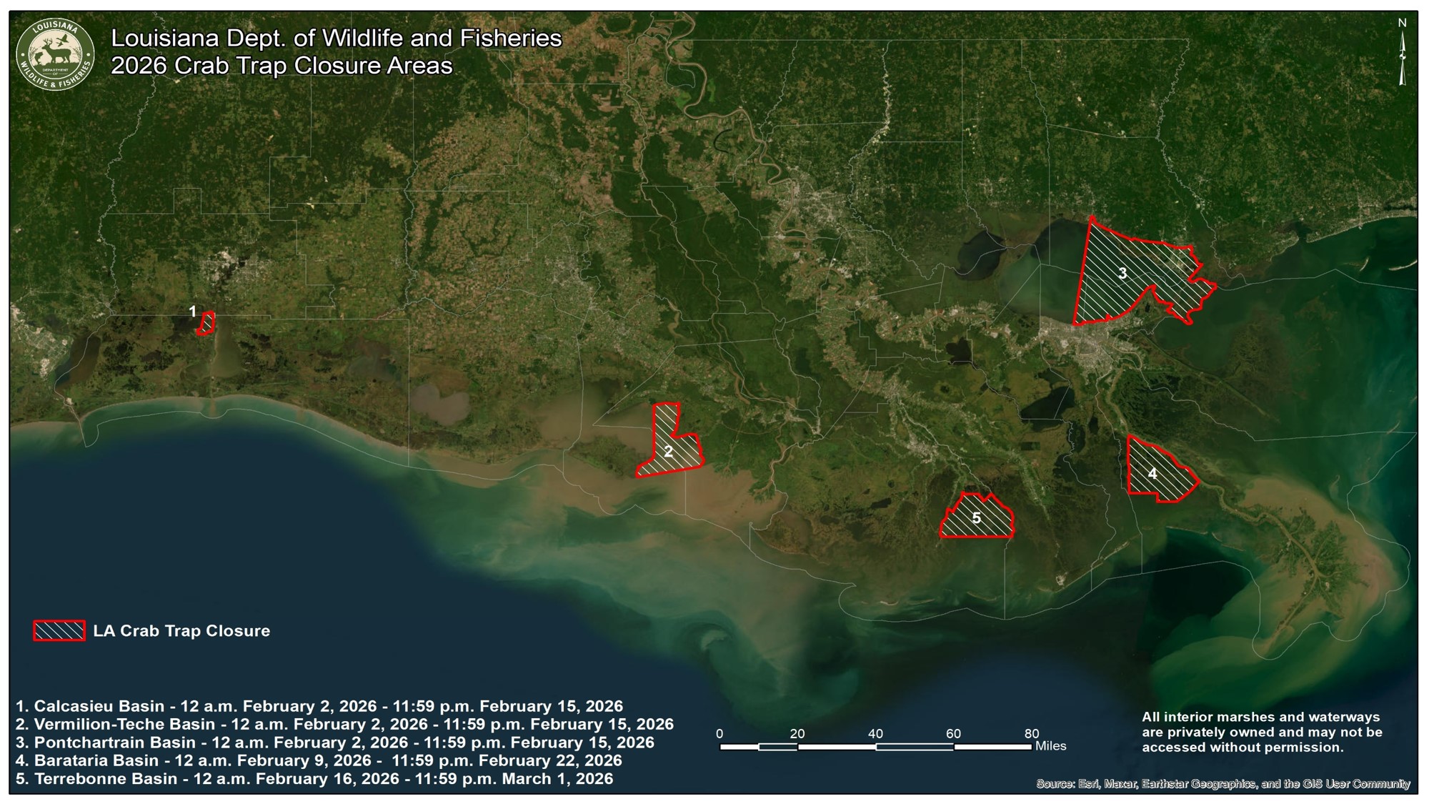 derelict crab trap closure map statewide